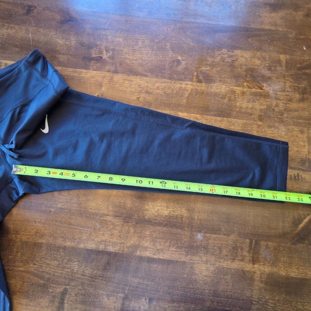 NIKE $10 SALE! Nike Dri-FIT Power Crop Legging Black Compression Workout S - Picture 7 of 7